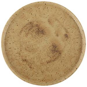 Porland Plat Natura bord met een hoge rand; 30x2.15 cm (ØxH); lichtbruin/donkerbruin; rond; 6 stuk / verpakking