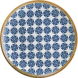 Bonna Plat bord Lotus; 23 cm (Ø); wit/blauw/groen/bruin; rond; 12 stuk / verpakking