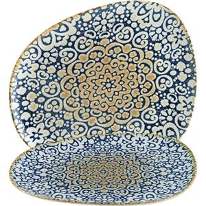Bonna Platte borden organisch Alhambra; 23x19.5 cm (LxB); blauw/wit/bruin; organisch; 12 stuk / verpakking