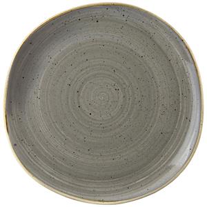 Churchill Plat bord Stonecast Peppercorn organisch; 26.4 cm (B); grijs/bruin; organisch; 12 stuk / verpakking
