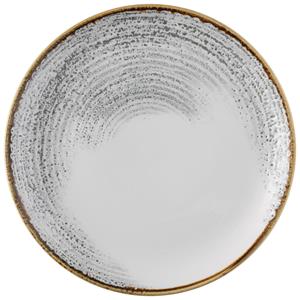Churchill Plat bord Studio Prints Jasper Grey Coupe; 28.8 cm (Ø); grijs/bruin; rond; 12 stuk / verpakking
