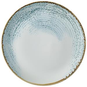 Churchill Plat bord Coupe; 28.8 cm (Ø); wit/azuurblauw; rond; 12 stuk / verpakking