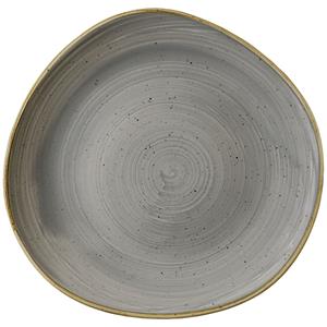 Churchill Plat bord Stonecast Peppercorn organisch; 28.6 cm (B); grijs/bruin; organisch; 12 stuk / verpakking