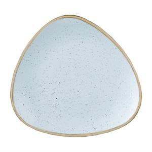 Churchill Bord Stonecast Duck Egg Coupe; 19.2 cm (B); lichtblauw/bruin; driehoekig; 12 stuk / verpakking