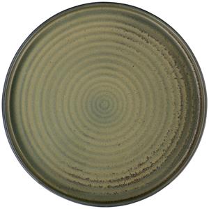 Vega Bord met lage rand Snug; 26x2.5 cm (ØxH); olijf; rond; 4 stuk / verpakking