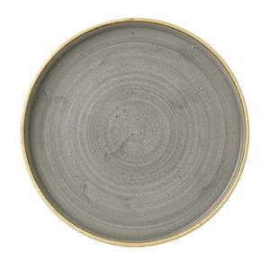 Churchill Rond bord Stonecast Peppercorn met verhoogde rand; 26x2 cm (ØxH); grijs/bruin; rond; 6 stuk / verpakking