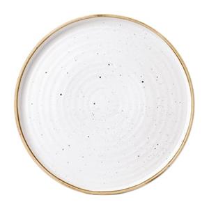 Churchill Rond bord Stonecast Barley White met verhoogde rand; 27.5x2 cm (ØxH); wit/bruin; rond; 6 stuk / verpakking