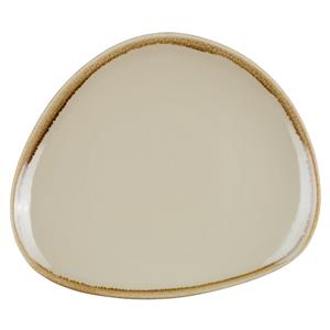 PULSIVA Plat bord Glaze driehoekig; 16.5x14.5x2 cm (LxBxH); zand; driehoekig; 6 stuk / verpakking