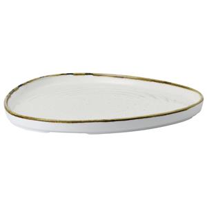Churchill Plat bord Stonecast Barley White driehoekig met hoge rand; 26x2 cm (BxH); wit/bruin; driehoekig; 6 stuk / verpakking