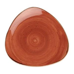 Churchill Cream-bord Stonecast Orange driehoekig; 22.9 cm (B); oranje/bruin; driehoekig; 12 stuk / verpakking