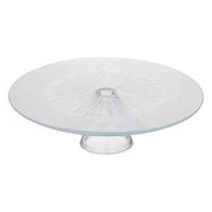 Taartplateau Elise - glas - 9 x 28 cm - op voet - gebakjes -