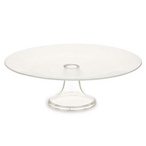Vivalto Taartplateau Crystal - glas - 10 x 32 cm - op verhoogde voet -