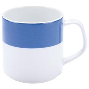 PULSIVA Beker Multi-Color; 245ml, 6x7.8 cm (ØxH); wit/blauw; rond; 6 stuk / verpakking