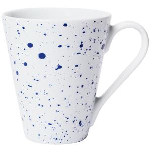 Vega Beker Mixor gestippeld; 280ml, 8.7x10 cm (ØxH); wit/blauw; rond; 6 stuk / verpakking