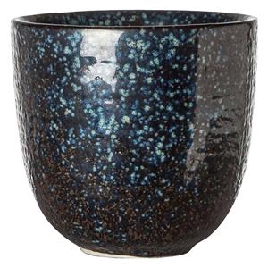 Cosy & Trendy Beker Black yoru zonder oor; 270ml, 8.5x8 cm (ØxH); zwart/blauw; 6 stuk / verpakking