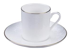 Tokyo Design Studio Wit/Goude Onderzetter Golven - Nippon White - 11.5cm 100ml