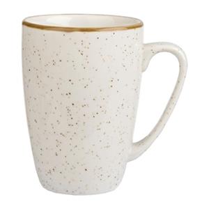 Churchill Mok Stonecast Barley White; 10.6x11 cm (ØxH); wit/bruin; 12 stuk / verpakking