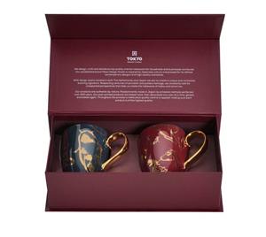 Tokyo Design Studio  Carp & Goldfish - Mokkenset - Bordeaux - 2pcs 8.5×10.2cm 380ml
