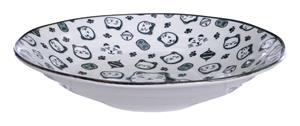 Tokyo Design Studio Zwart/Wit Bord - Lucky Cats - 25.3 x 5cm