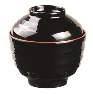 Tokyo Design Studio Zwart/Rode Kom - Melamine - 10 x 9.5cm
