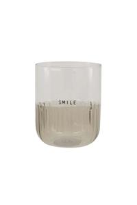 Drinkglas Smile Transparant Zand