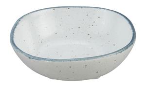 Geen Merk Wit/Blauwe Ovale Kom - Hamptons - 9 x 3 cm