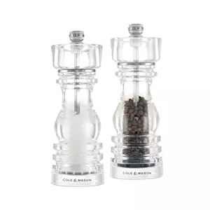 Cole & Mason  London peper- en zoutmolenset - transparant - 18 cm