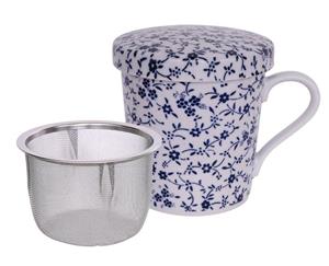Tokyo Design Studio Blauw/Witte Theemok met Roestvrij Stalen Zeef