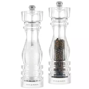 Cole & Mason  London peper- en zoutmolenset - transparant - 22 cm