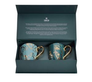 Tokyo Design Studio  Carp & Goldfish - Mokkenset - Groen & Blauw - 8.5x10.2cm 380ml - 2pcs