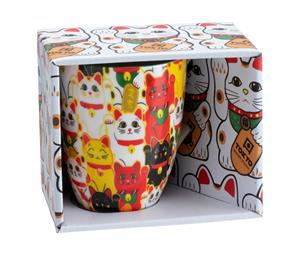 Tokyo Design Studio  Kawaii Lucky Cat - Mok - Giftbox - Multi Cat - 8.5 x 10.2cm 380ml