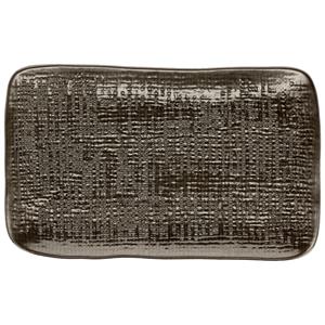 Vega Schaal Novulus met structuur; 27x16.5x1.8 cm (LxBxH); bruin; rechthoekig; 4 stuk / verpakking