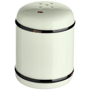 Vega Zoutstrooier Liron; 6x8 cm (ØxH); crème wit/zwart; 4 stuk / verpakking