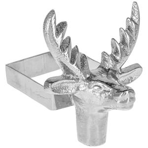 Vega Servetring Deerhead; zilver; 6 stuk / verpakking
