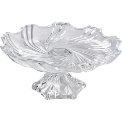 Clayre & Eef Fruitschaal Ø 23x11 cm Transparant Glas Serveerschaal