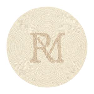 Rivièra Maison Riviera Maison - RM Monogram Beaded Placemat - Wit | Goud