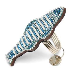 Rivièra Maison Riviera Maison - Como Catch Napkin Ring - Blauw | White
