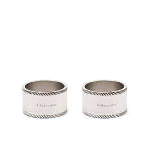 Rivièra Maison Riviera Maison Servetringen, Zilver - Monogram - 2 stuks
