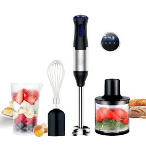 Amusedly Elektrische staafmixer met roestvrijstalen mes, snelheidsregelbaar, EU-stekker, 220V staafmixer, elektrische vleesmolenset