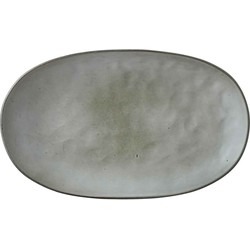 Mica Decorations Tabo Ovaal Bord - L35,5 x B21,5 x H4,5 cm - Grijs