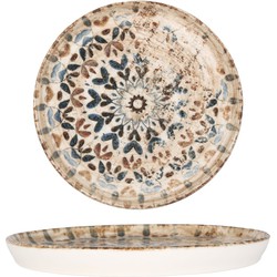 Rinart Gebaksbord - Aztec - Porselein - 17 cm - set van 6