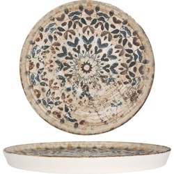 Rinart Gebaksbord - Aztec - Porselein - 20 cm - set van 6