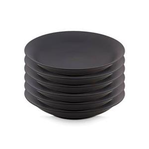 Vtwonen  Pastaborden - Bordenset - Mat zwart - 25,5cm - Set van 6