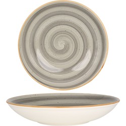 Bonna Diep bord - Aura Space - Porselein - 25 cm (1300cc) - set van 6