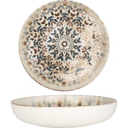 Rinart Diep bord - Aztec - Porselein - 26 cm (2000cc) - set van 6