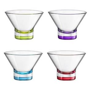 Bormioli Rocco IJscoupes Ypsilon Gekleurd - 375 ml - 4 stuks