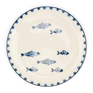 Rivièra Maison Riviera Maison - Como Catch Dinner Plate - Blauw | White