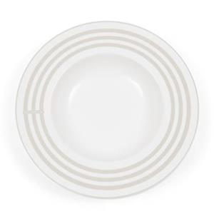 Rivièra Maison Riviera Maison Bord Wit|Beige - Claymont - Porselein (ØxH) 25.5x5