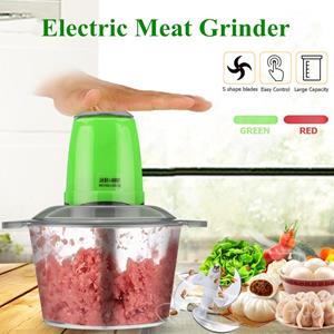 Morse 220 V 2L 300 W Elektrische Voedsel Chopper Vleesmolen Huishoudelijke Keuken Snelle Processor Machine Kerstmis EU groen