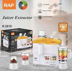 DZL General Home Appliances Vier-in-één keukenmachine, fruit- en groentepers, multifunctionele gezondheidspers, huishoudelijke fruitmixer wit